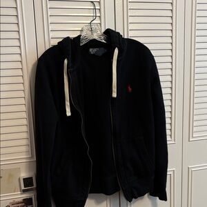 Ralph Lauren Polo Black Knitwear size small zippered hoodie